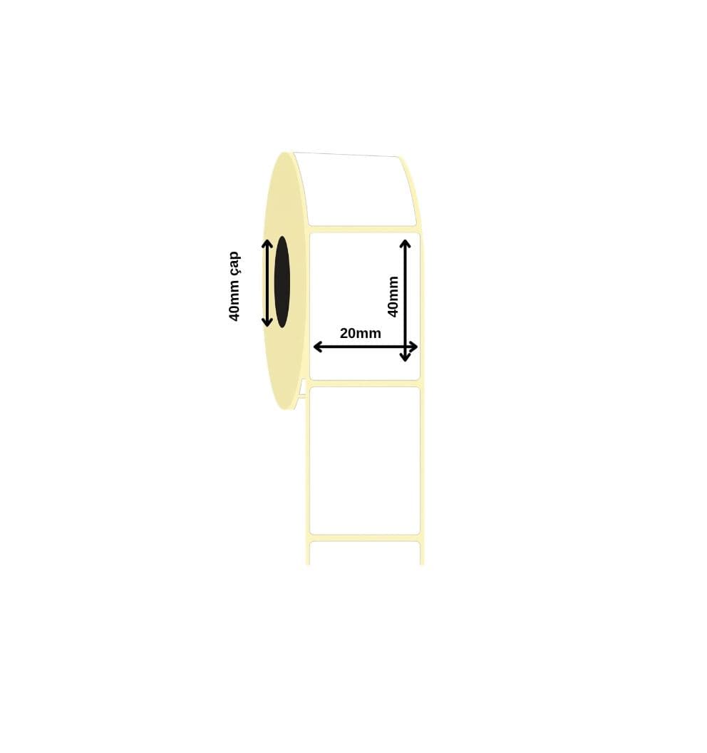 Termal Etiket 20x40 mm