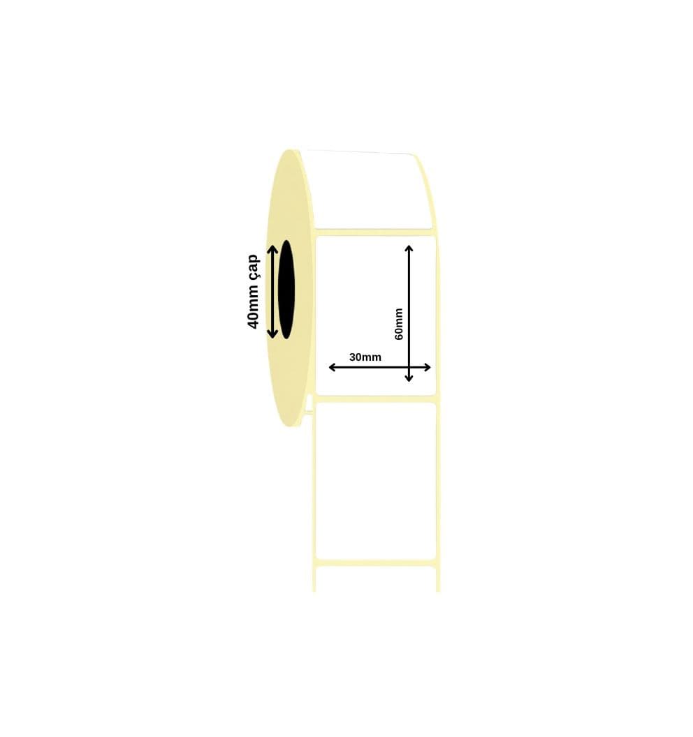 Termal Etiket 30x60 mm